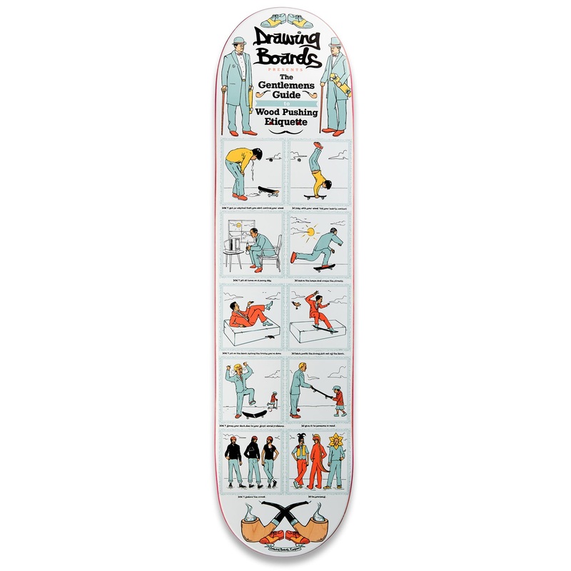 Drawing Boards Gent Skateboard Deck - 8.0"