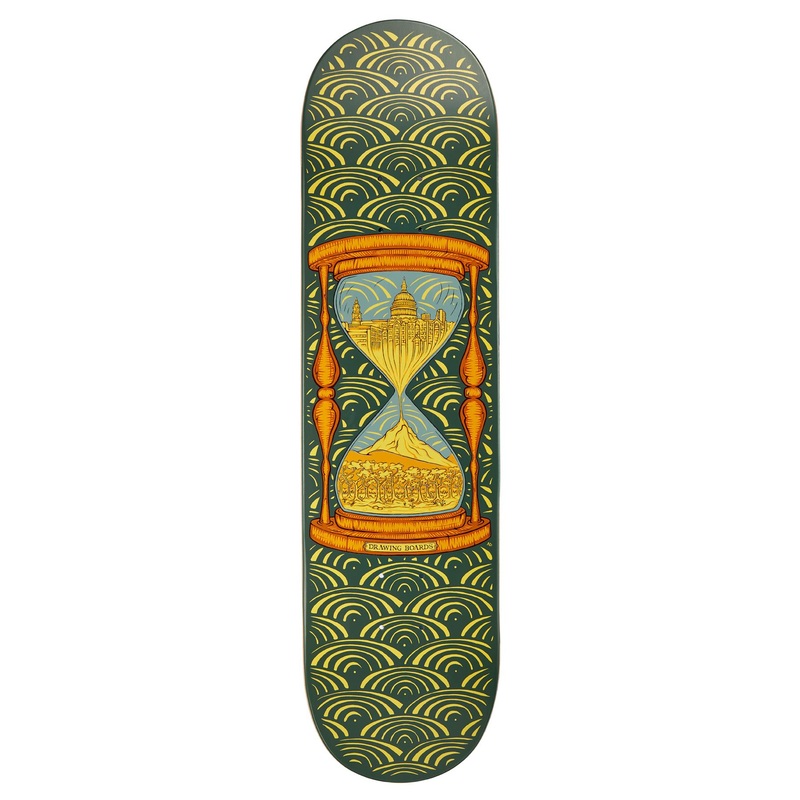 Drawing Boards Time Skateboard Deck - 8.5"