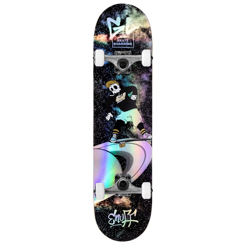 Enuff Skully Hologram Black Complete Skateboard - 7.25"