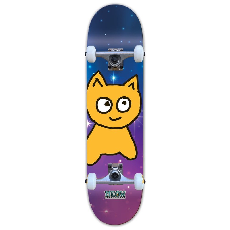 Meow Big Cat Galaxy Complete Skateboard - 7.75"