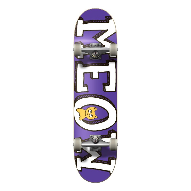 Meow Big Cat Purple " Complete Skateboard - 7.0"