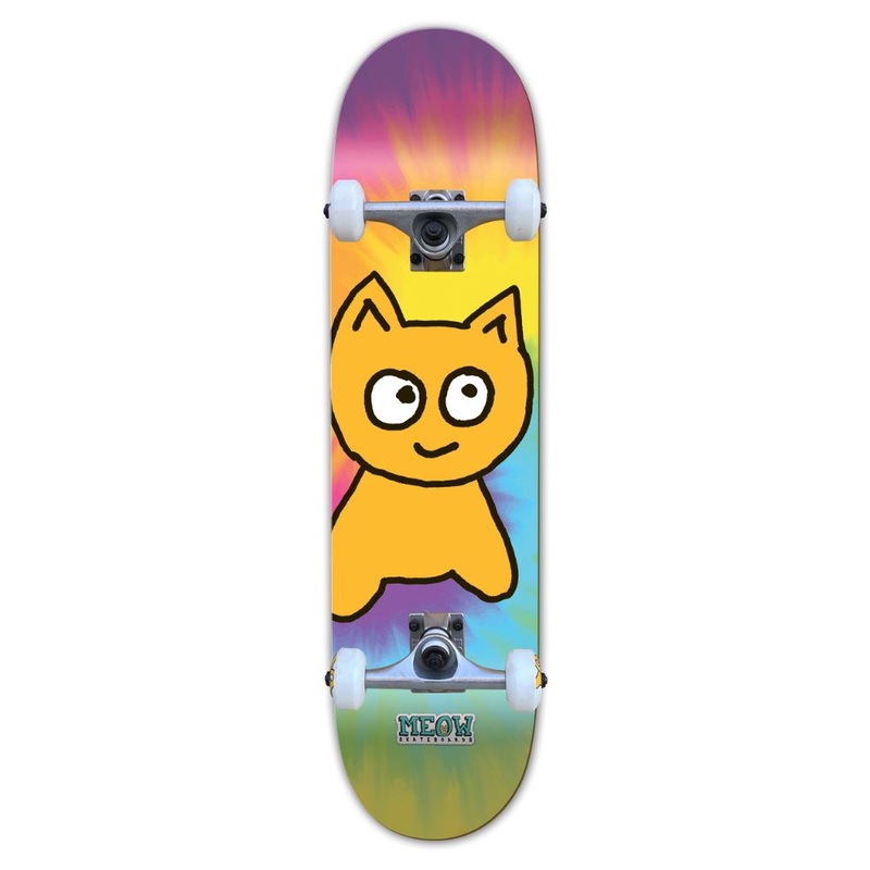 Meow Big Cat Soft Top Tie Dye Complete Skateboard - 6.5"