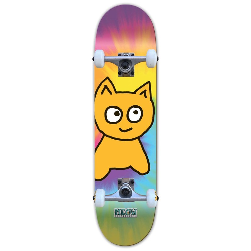 Meow Big Cat Tie Dye Complete Skateboard - 8.0"