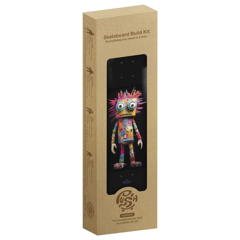 Push Rag Doll Guy FP In Black Complete Skateboard - 8.0"