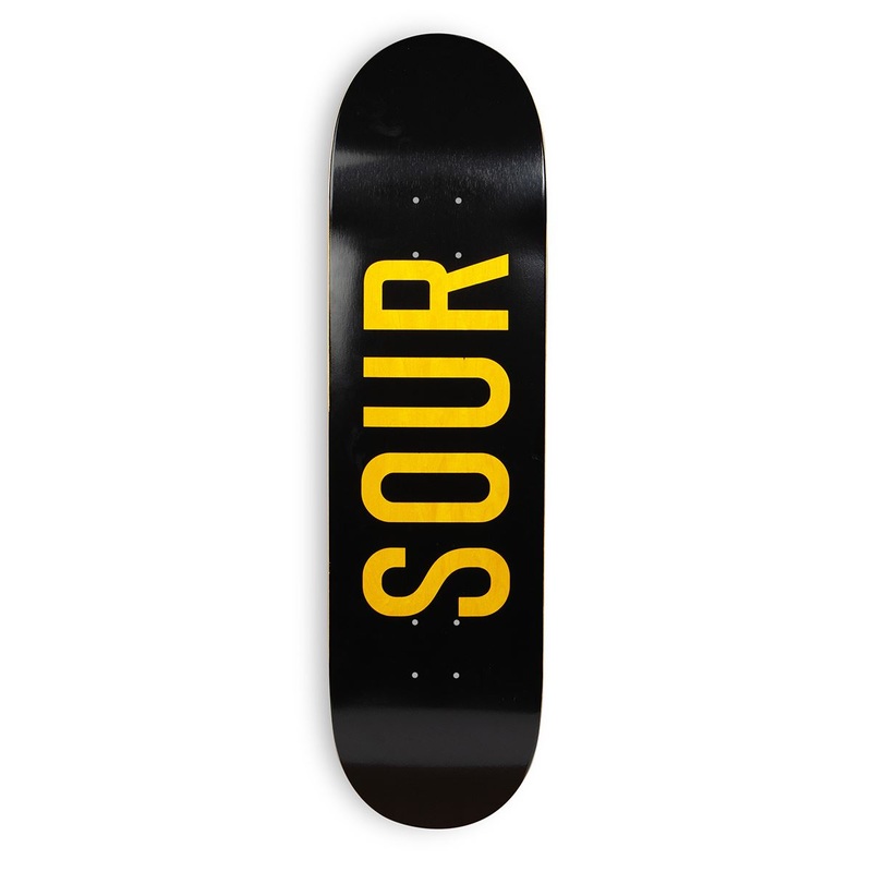 Sour Solution Army Black/Yellow Woodstain Skateboard Deck - 8.5"