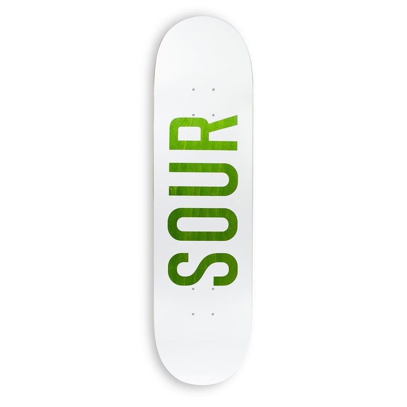 Sour Solution Army White/Green Woodstain Skateboard Deck - 8.0"