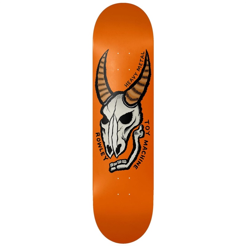 Toy Machine Geoff Rowley 'Heavy Metal' Orange Skateboard Deck - 8.25"