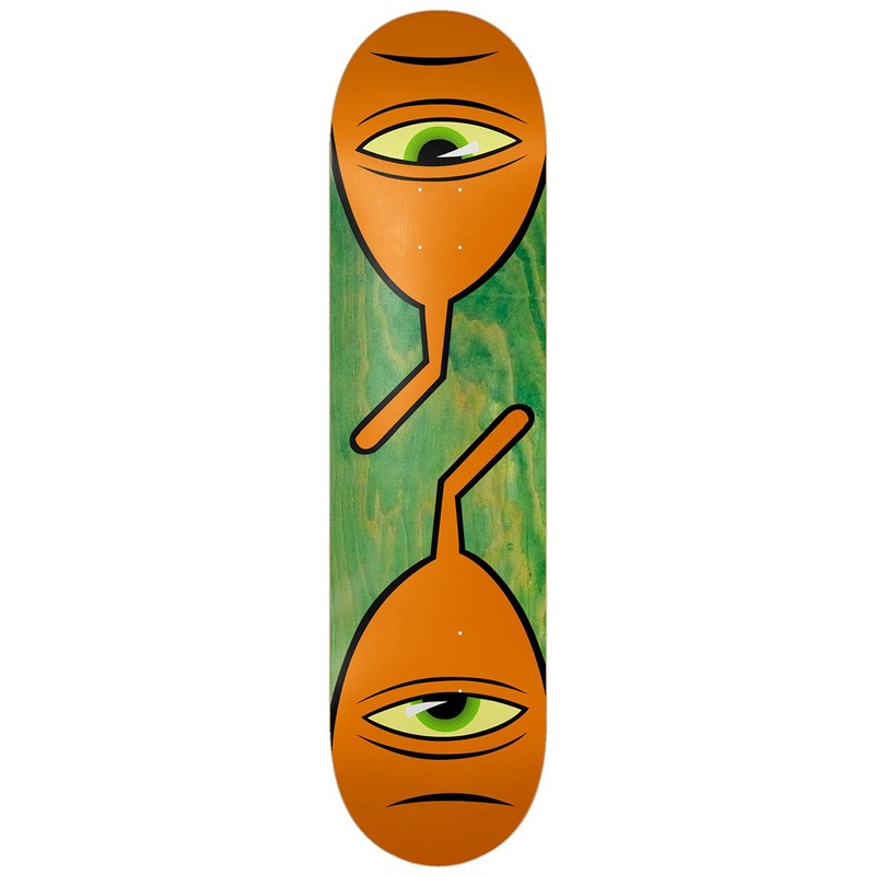 Toy Machine Sect Symmetrical Orange (Symmetrical Shape) Skateboard Deck - 8.25"