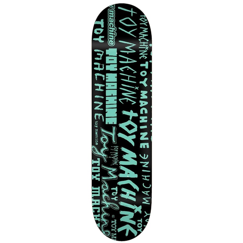 Toy Machine Word Mark Black Skateboard Deck - 8.25"