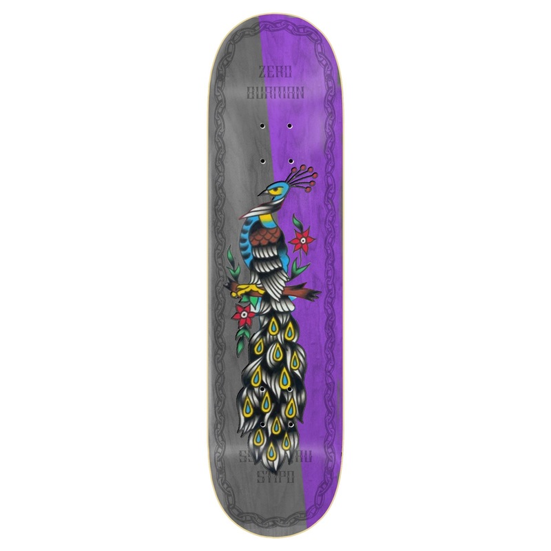 Zero x Nik Stipo Skateboard Dane Burman Skateboard Deck - 8.25"
