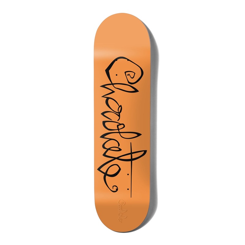 Chocolate OG Script Carl Aikens Skateboard Deck - 8.5"