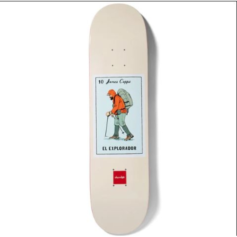 Chocolate Skateboard Loteria Card El Explorador James Capps Skateboard Deck - 8.5"