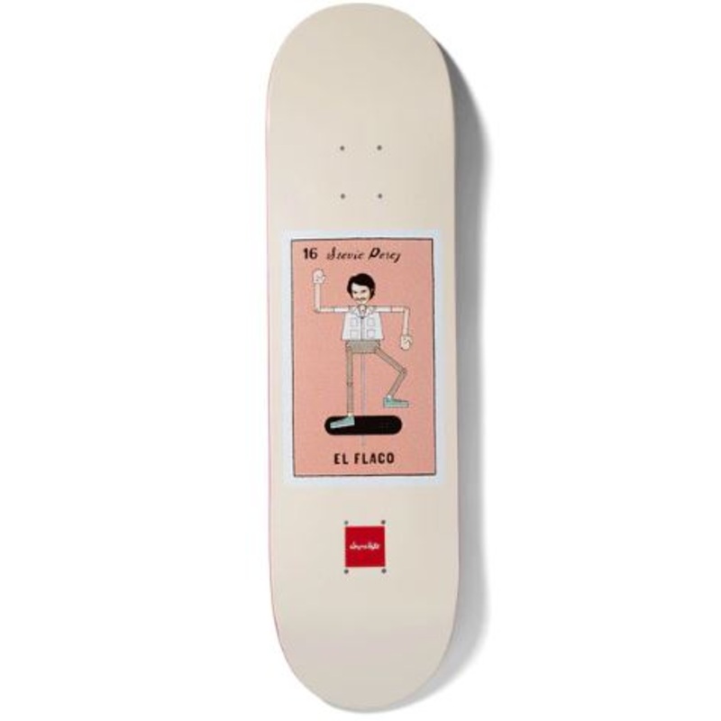 Chocolate Skateboard Loteria Card El Flaco Stevie Perez Skateboard Deck - 8.375"