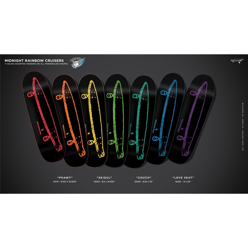 Crailtap Midnight Rainbow Cruiser Phawt Skateboard Deck - 9.125"