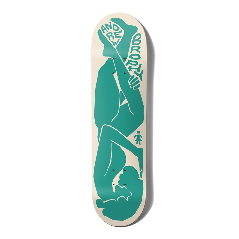 Girl Contour Curves Andrew Brophy Skateboard Deck - 8.0"