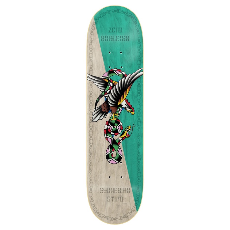 Zero x Nik Stipo Skateboard Brandon Burleigh Skateboard Deck - 8.5"