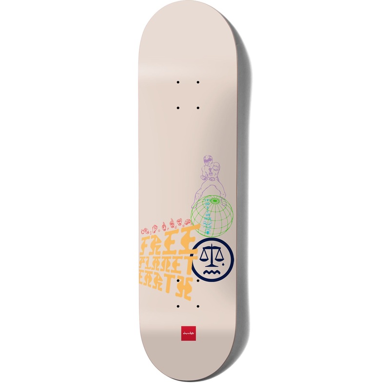 Chocolate Free Planet Earth Jordan Trahan Skateboard Deck - 8.25"