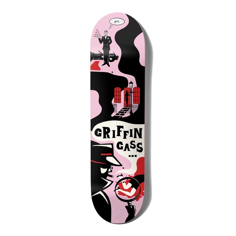 Girl Mystery Noir Griffin Gass Skateboard Deck - 8.5"