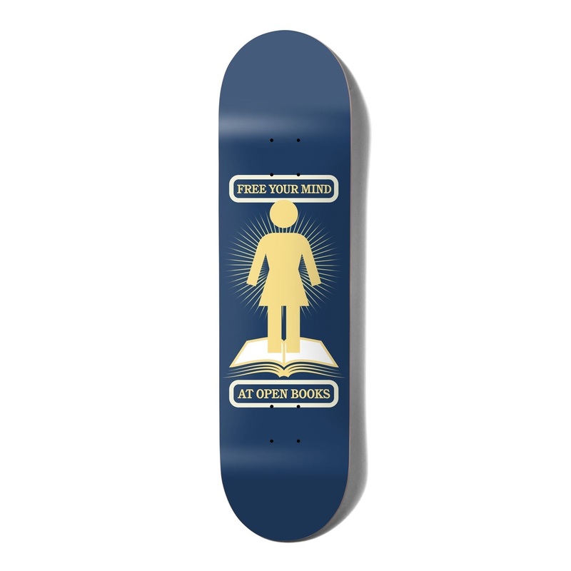 Girl Open Book Niels Bennett Skateboard Deck - 8.0"