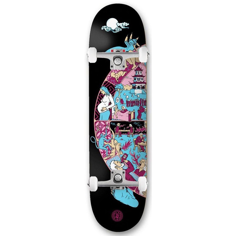 Drawing Boards Wheel of Life 1 Custom Complete Skateboard - 8.25"