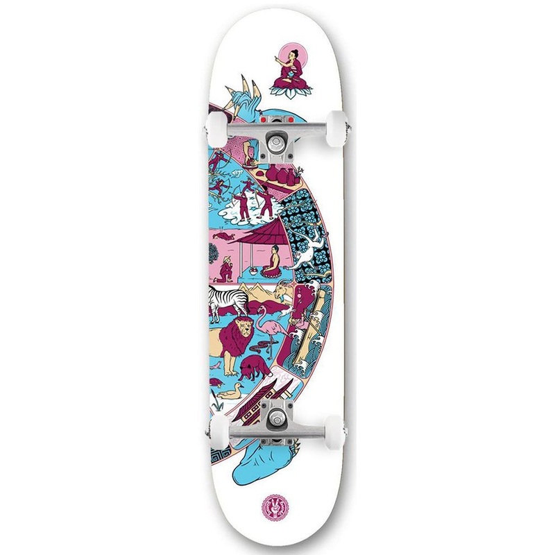 Drawing Boards Wheel of Life 3 Custom Complete Skateboard - 8.25"
