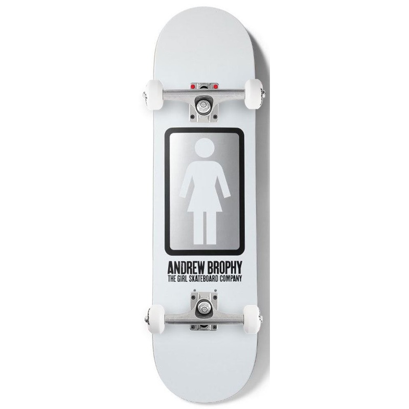 Girl Skateboard OG Black White Andrew Brophy x Venom Custom Complete Skateboard - 8.56"