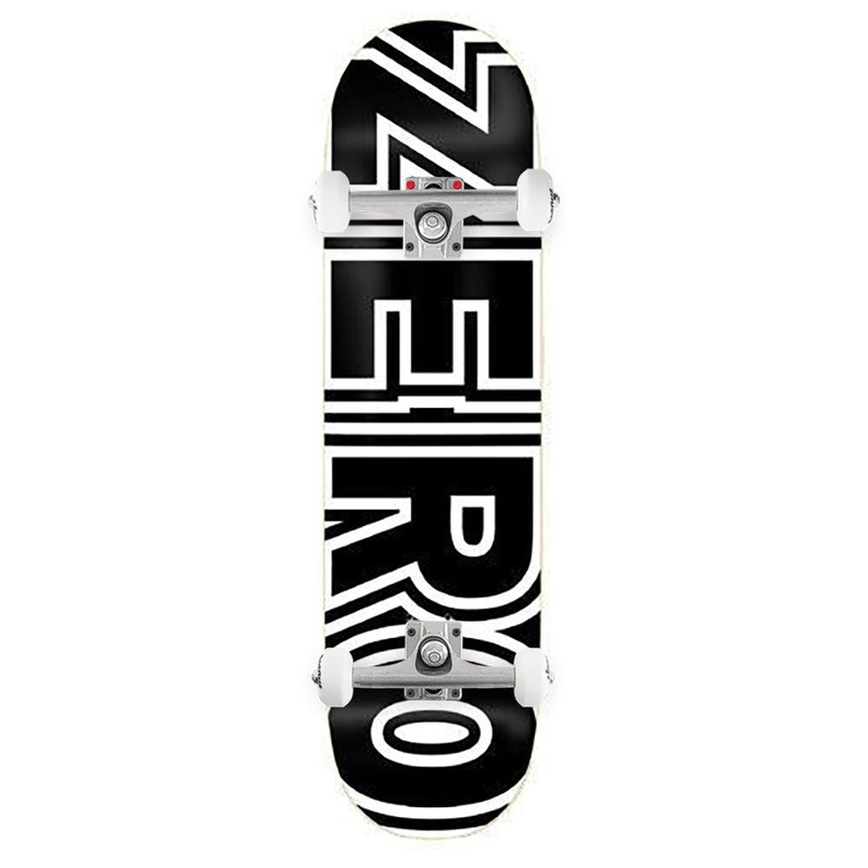 Zero Skateboard Bold Black White x Venom Custom Complete Skateboard - 7.75"