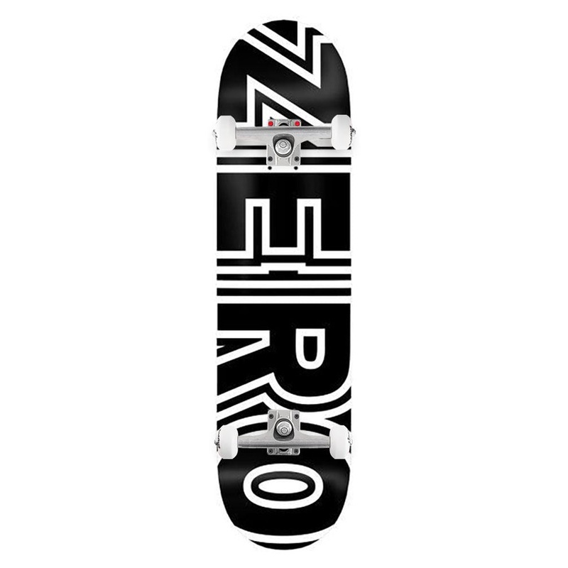 Zero Skateboard Bold Black White x Venom Custom Complete Skateboard - 8.375"