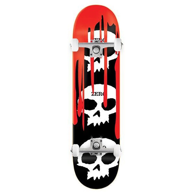 Zero Skateboard Skull Blood Black White Red x Venom Custom Complete Skateboard - 7.25"