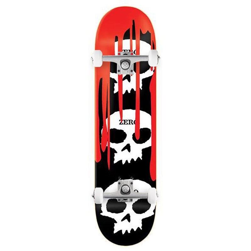 Zero Skateboard Skull Blood Black White Red x Venom Custom Complete Skateboard - 7.75"