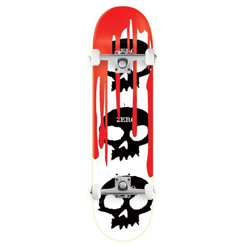 Zero Skateboard Skull Blood White Black Red x Venom Custom Complete Skateboard - 7.875"