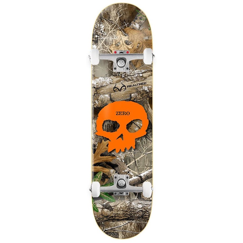 Zero x Realtree Skateboard Single Skull Orange x Venom Custom Complete Skateboard - 8.25"