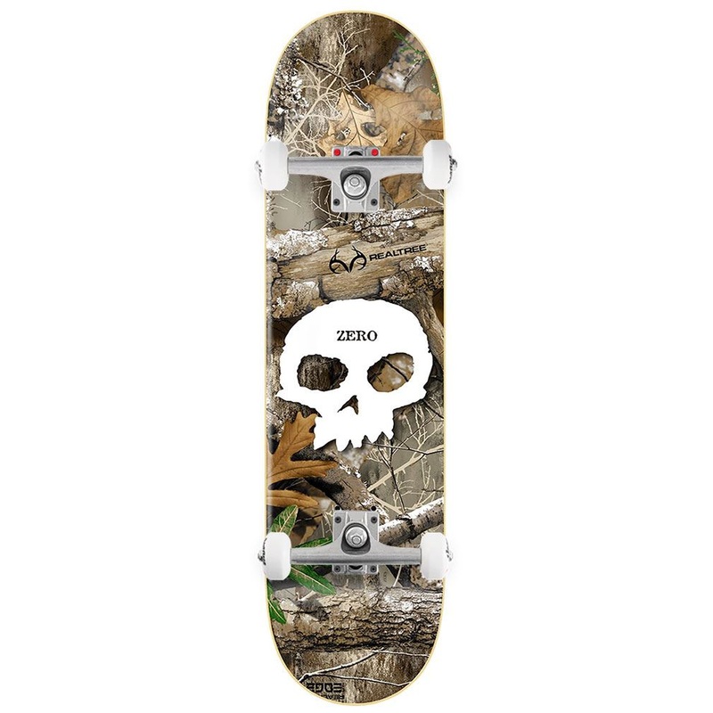 Zero x Realtree Skateboard Single Skull White x Venom Custom Complete Skateboard - 8.5"