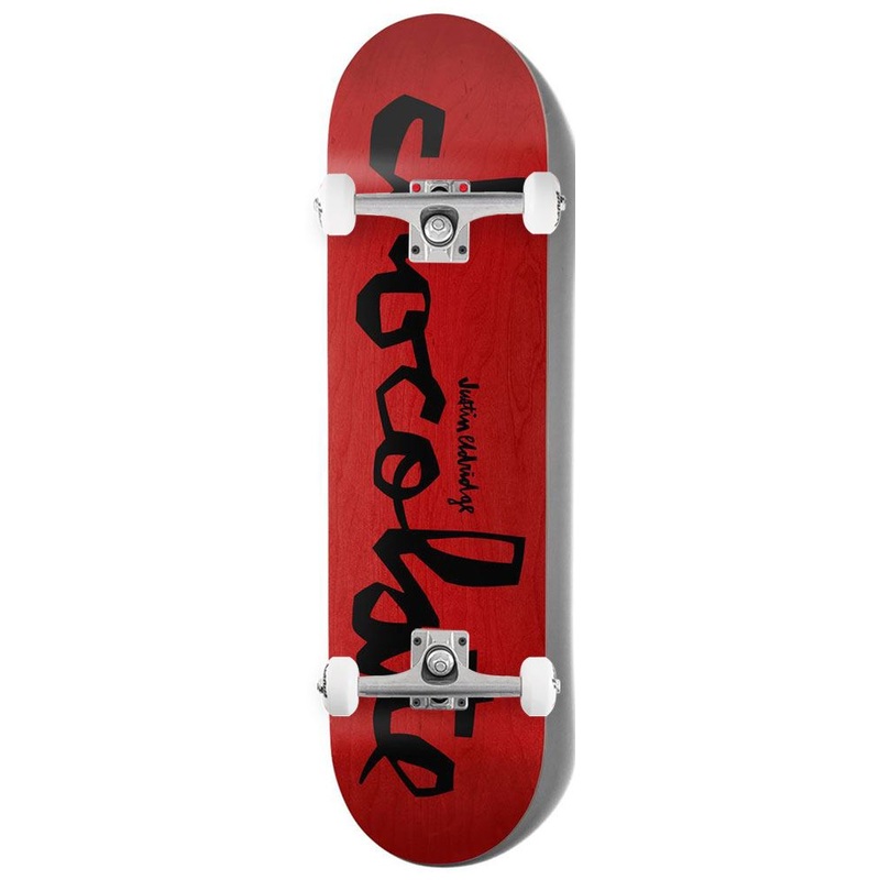Chocolate Reflective Chunk Justin Eldridge x Venom Custom Complete Skateboard - 8.25"