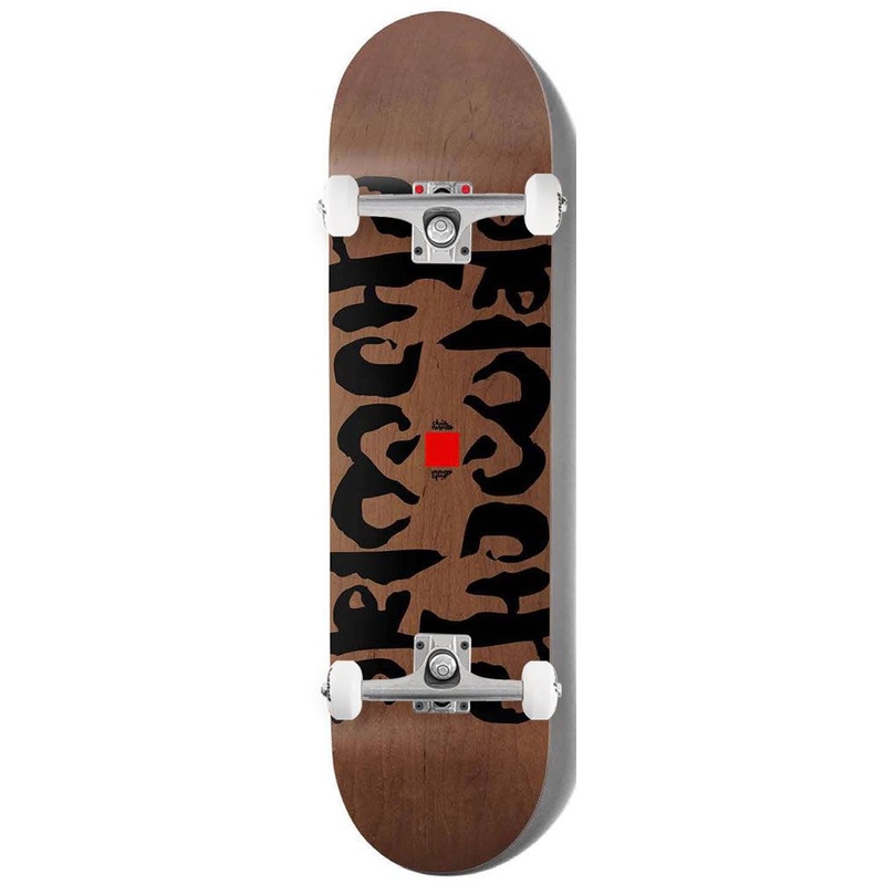 Chocolate Skateboard Ink Blot Brown Chris Roberts Twin Tip x Venom Custom Complete Skateboard - 8.25"
