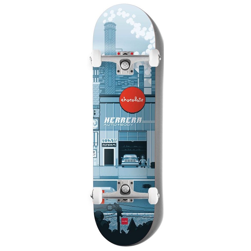 Chocolate Skateboard Pixel City Erik Herrera x Venom Custom Complete Skateboard - 8.5"