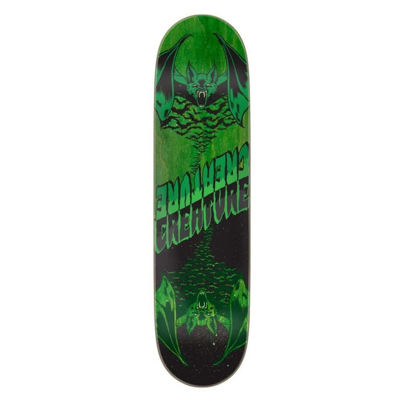 Creature s Fiend Twin Bat 7 Ply Birch Skateboard Deck - 8.2"