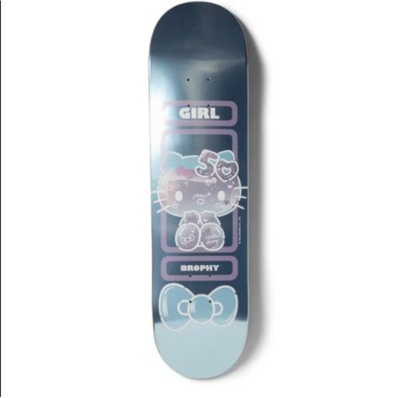 Girl x Hello Kitty Skateboard 50th Anniversary Andrew Brophy Skateboard Deck - 8.56"