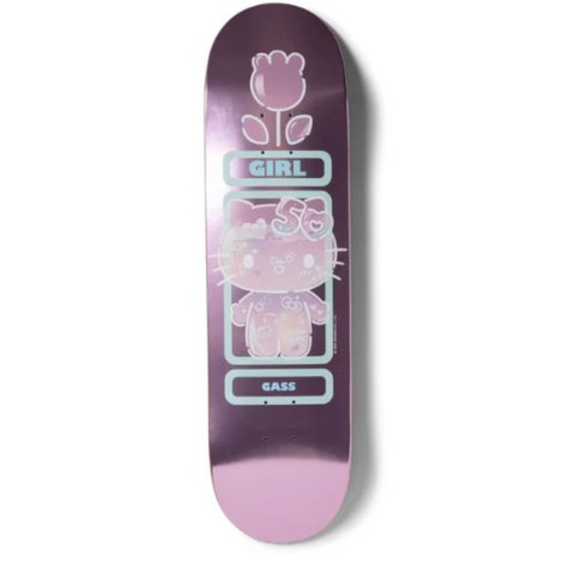 Girl x Hello Kitty Skateboard 50th Anniversary Griffin Gass Skateboard Deck - 8.5"