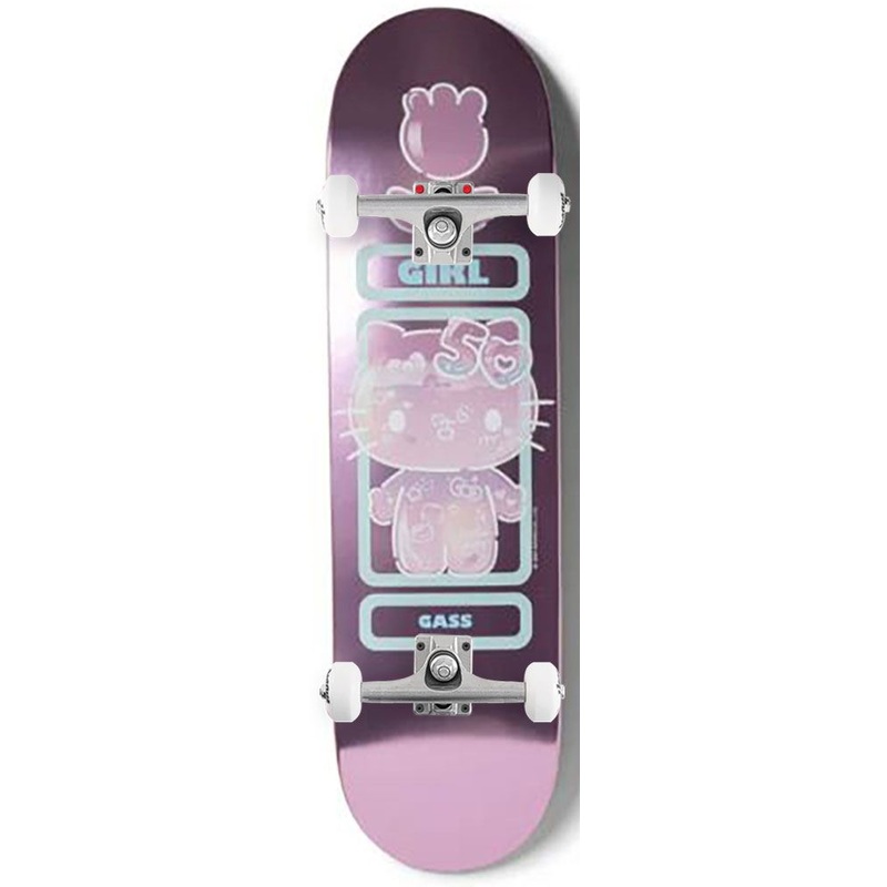 Girl x Hello Kitty Skateboard 50th Anniversary Griffin Gass x Venom Custom Complete Skateboard - 8.5"