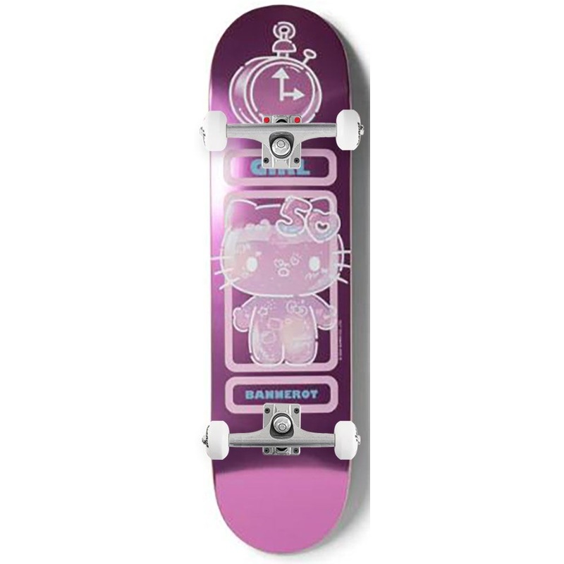 Girl x Hello Kitty Skateboard 50th Anniversary Simon Bannerot x Venom Custom Complete Skateboard - 8.5"