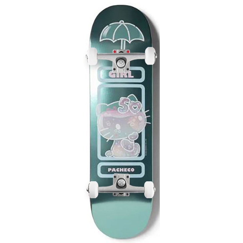 Girl x Hello Kitty Skateboard 50th Anniversary Tyler Pacheco Twin Tip x Venom Custom Complete Skateboard - 8.5"