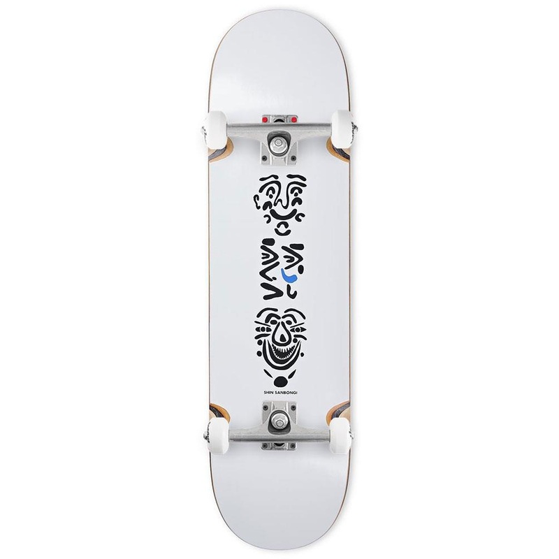 Polar Skate Co SHIN SANBONGI - Faces (White) WHEEL WELL x Venom Custom Complete Skateboard - 8.25"