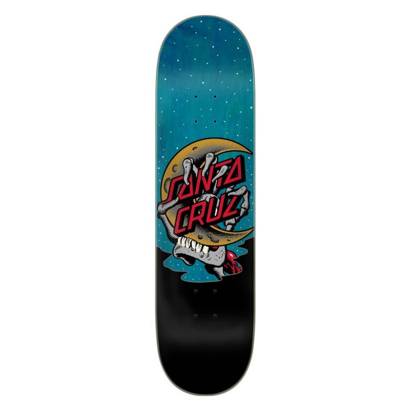 Santa Cruz Crescent Bone Hand 7 Ply Birch Skateboard Deck - 8.25"