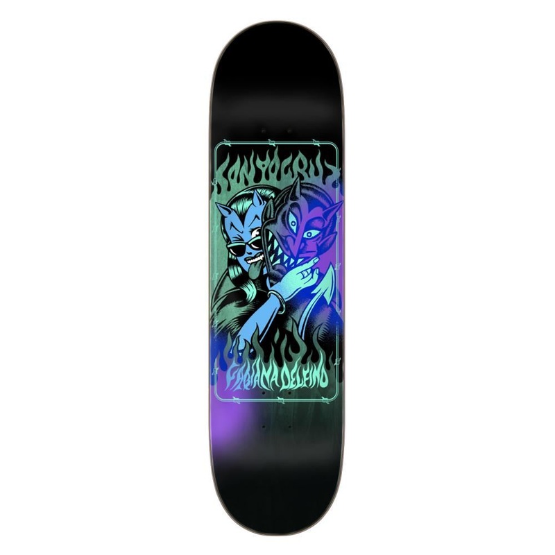 Santa Cruz Delfino Devil Mask Pro Skateboard Deck - 8.25"