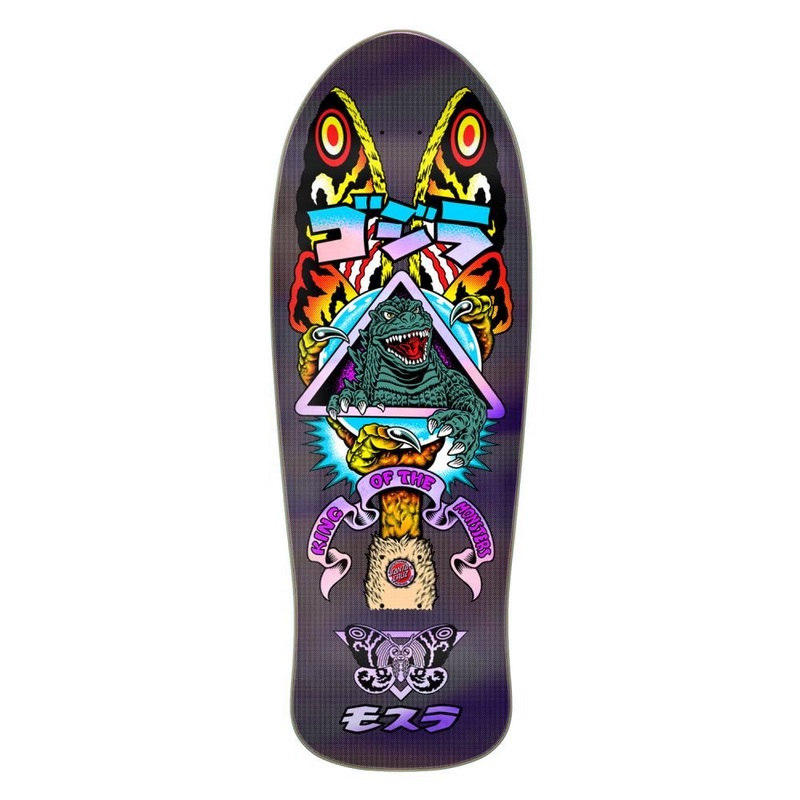Santa Cruz Godzilla Mothra Natas Skateboard Deck - 10.538"