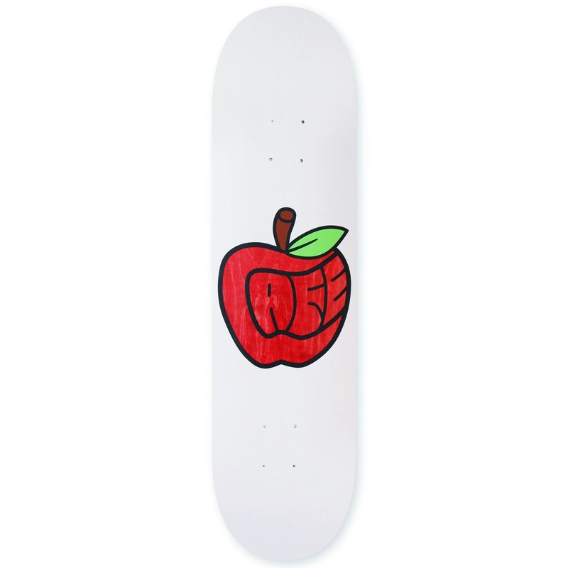 Skateboard Cafe Pink Lady (White/Red Stain) Skateboard Deck - 8.0"
