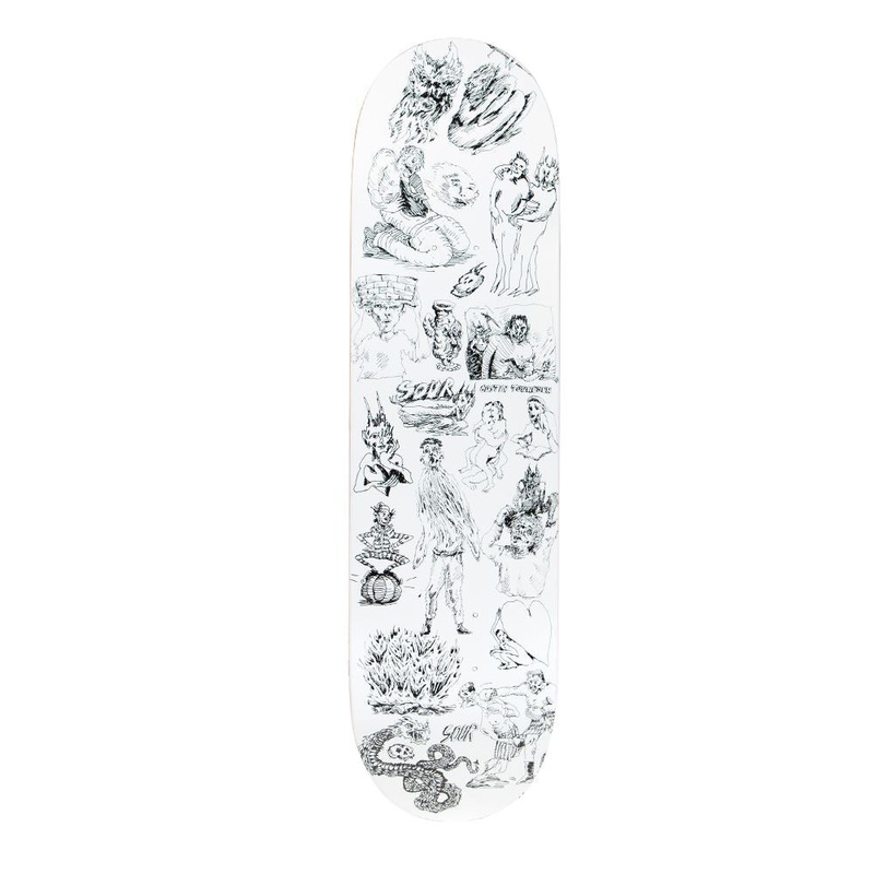 Sour Solution Gustav 'Sketchbook' (Shortie) Skateboard Deck - 8.25"