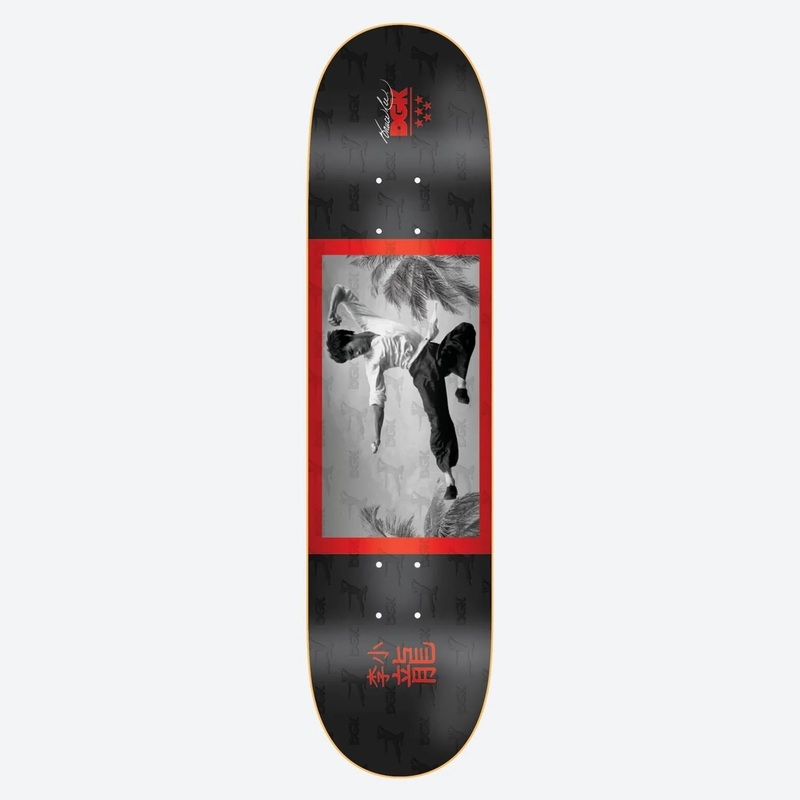 DGK x Bruce Lee Flying Man (Embossed) Black Skateboard Deck - 8.06"