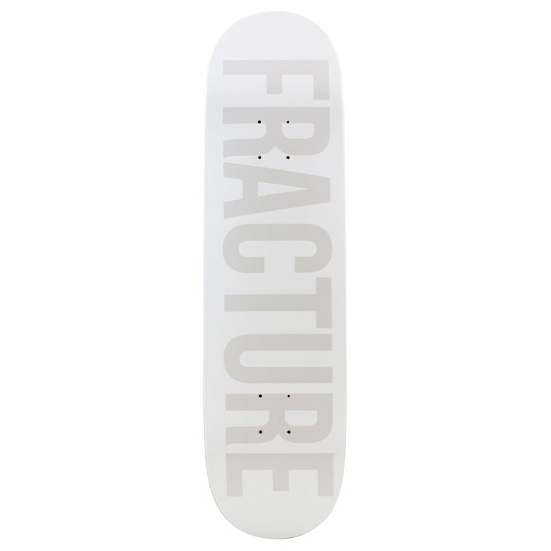 Fracture Fade White Skateboard Deck -  8.25"